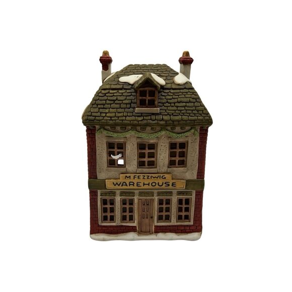 Department 56 Dickens' Village "Fezziwigg's Warehouse" Porcelain Christmas House - Picture 2 of 14